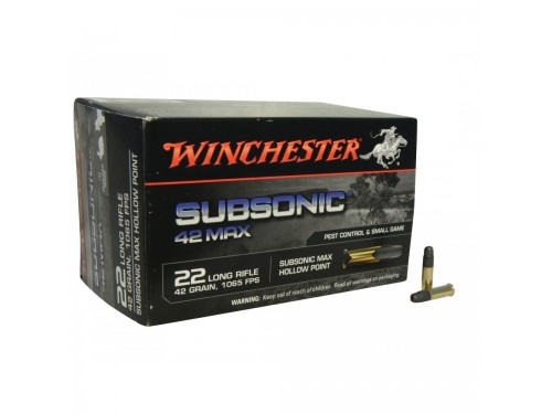 22LR Winchester Subsonic Max HP/42Gr